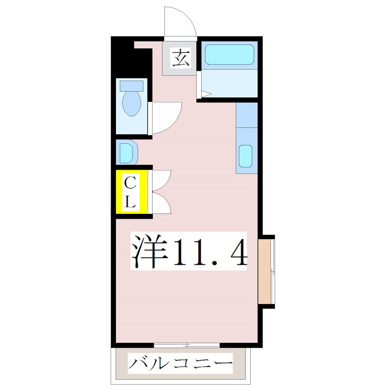 鹿児島市宇宿のマンションの間取り