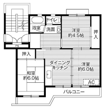 ビレッジハウス黒須野1号棟の間取り