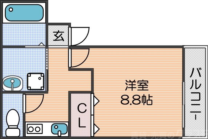 フジパレス住吉我孫子前II番館の間取り