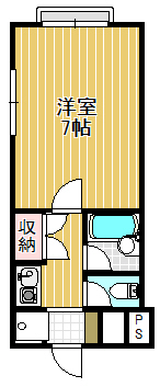 西宮市仁川百合野町のマンションの間取り