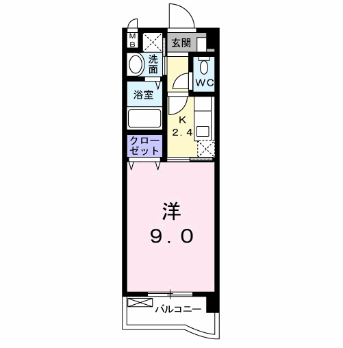 北九州市小倉北区東篠崎のマンションの間取り