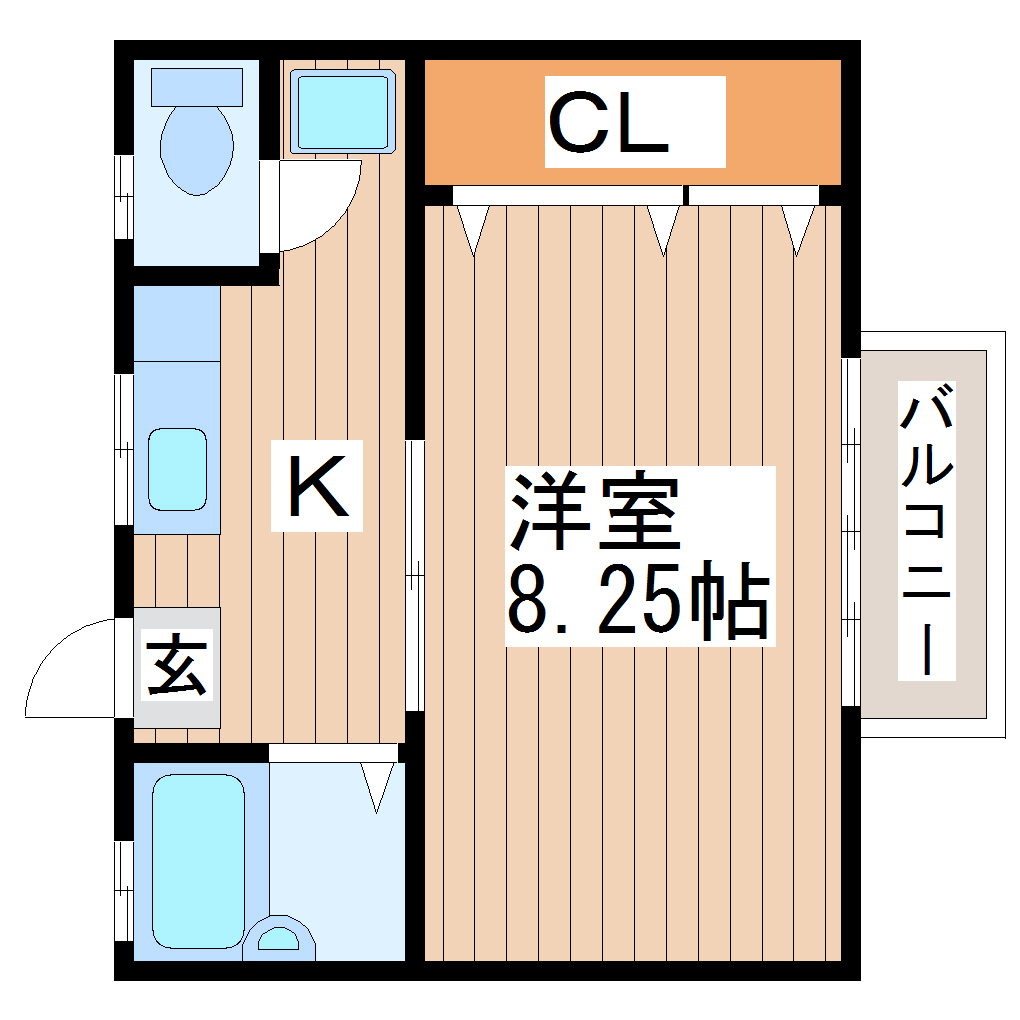 STUDIO DEMAINの間取り