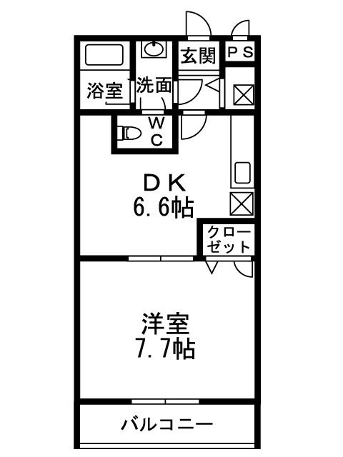 和歌山市三葛のアパートの間取り