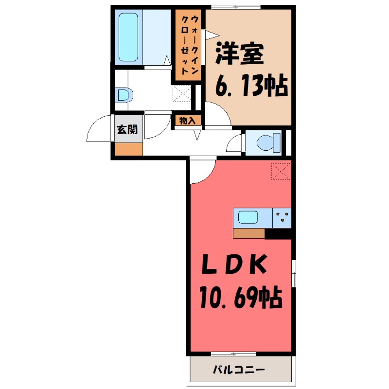 エクシブ前橋 Aの間取り