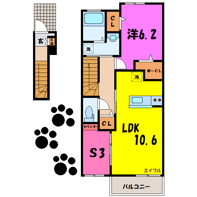 カーサ・紫木蓮の間取り