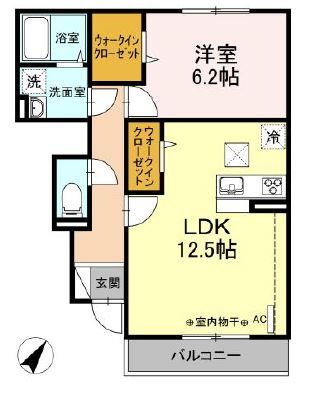 横浜市旭区市沢町のアパートの間取り