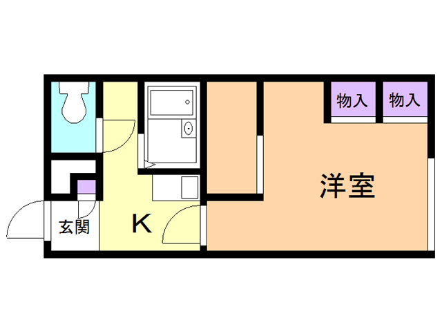 苫小牧市船見町のアパートの間取り