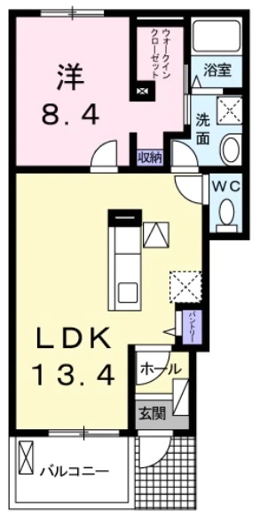 【小松島市小松島町のアパートの間取り】