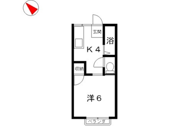 倉敷市茶屋町早沖のアパートの間取り