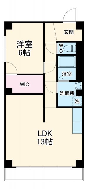 静岡市葵区双葉町のマンションの間取り