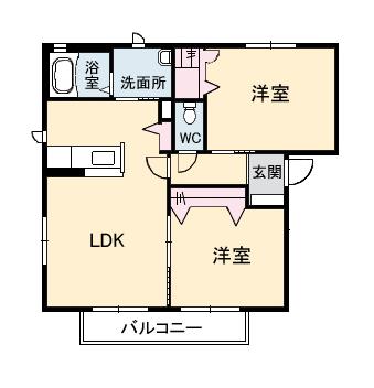 防府市今市町のアパートの間取り