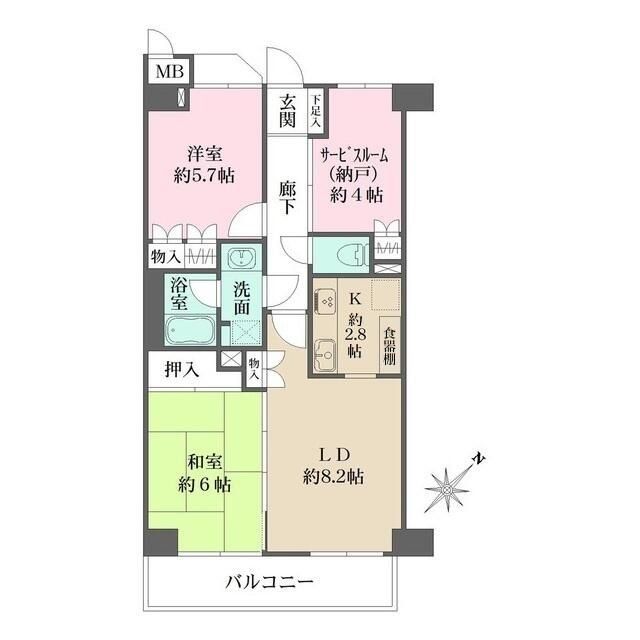 【杉並区荻窪のマンションの間取り】