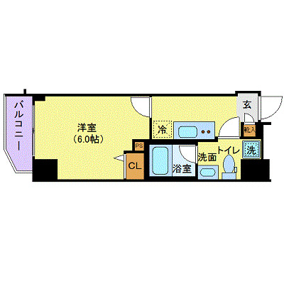 足立区千住中居町のマンションの間取り