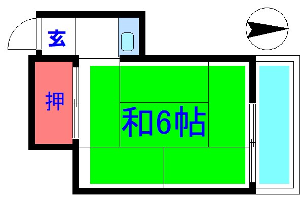 荒川区東尾久のマンションの間取り