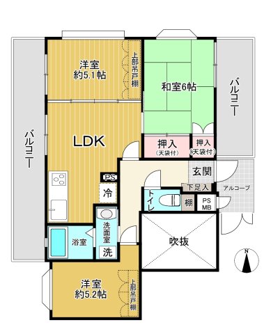 セザール八王子北野公園の間取り