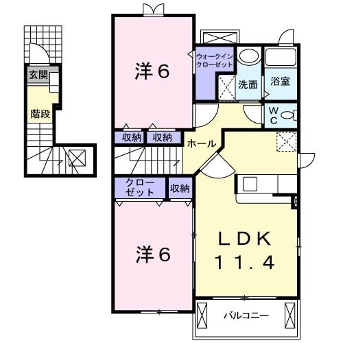 【本巣郡北方町加茂のアパートの間取り】