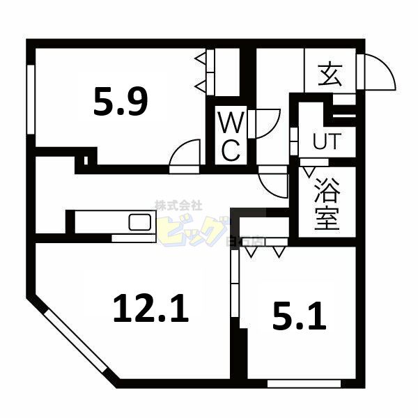 【グリーンアベニュー月寒中央の間取り】