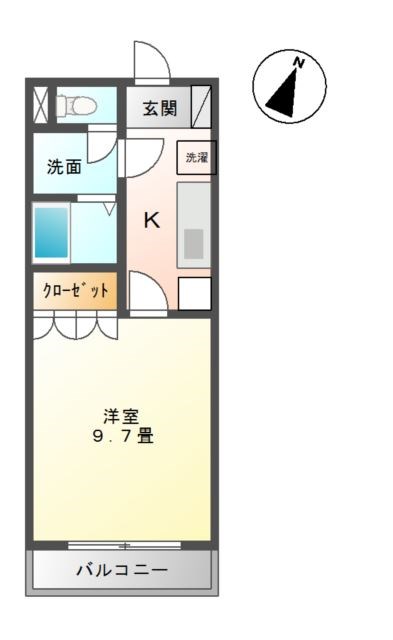 南足柄市竹松のアパートの間取り