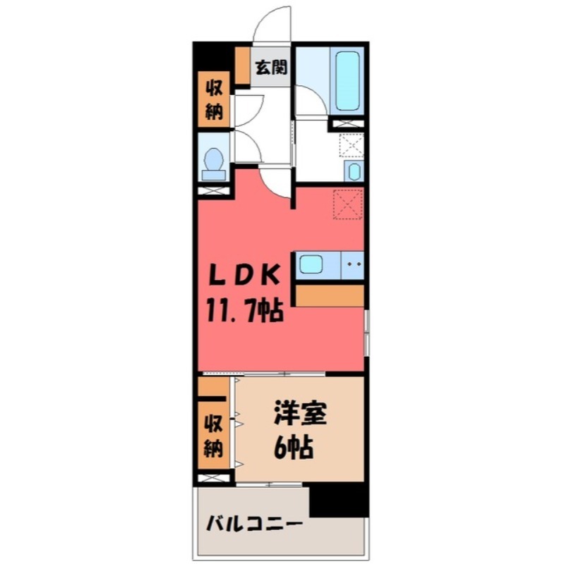 宇都宮市東宿郷のマンションの間取り