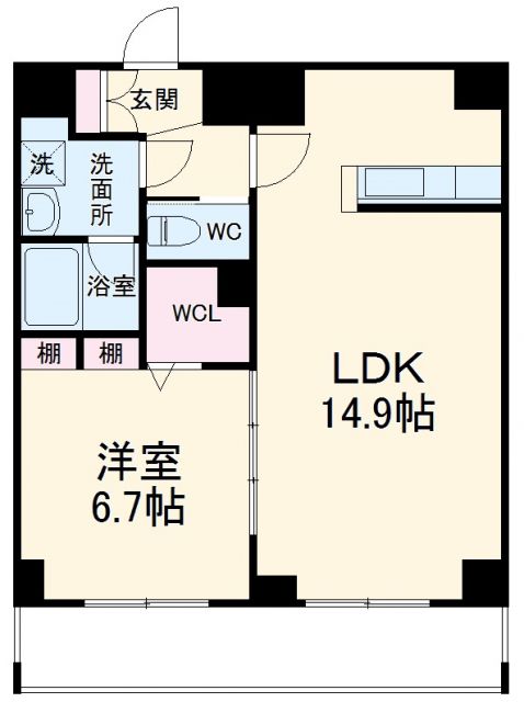 海部郡蟹江町桜のマンションの間取り