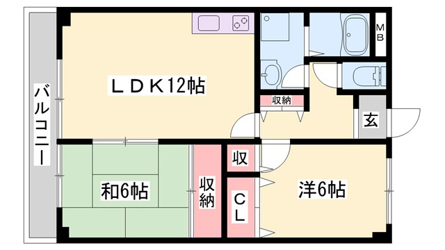 リディアヤマモト壱番館の間取り