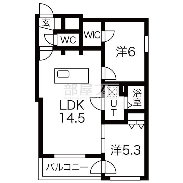 札幌市豊平区水車町のマンションの間取り