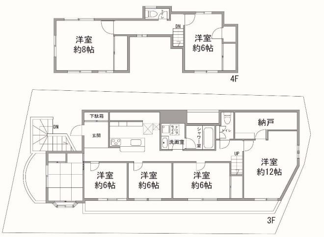 中野区中央のアパートの間取り