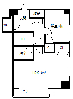 MAISON HOXIN南10条(メゾンホクシン)の間取り