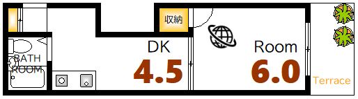 広島市中区加古町のマンションの間取り