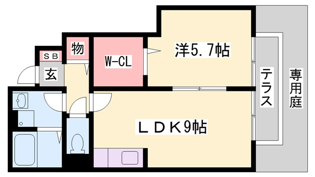 ヴァルト　Ｂ棟の間取り