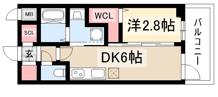 エステムコート名古屋　TWIN　EASTの間取り