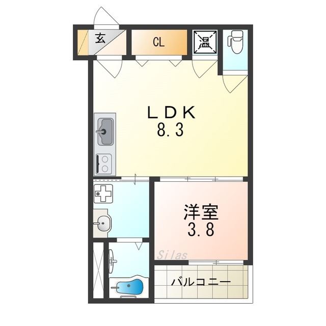 堺市堺区海山町のアパートの間取り