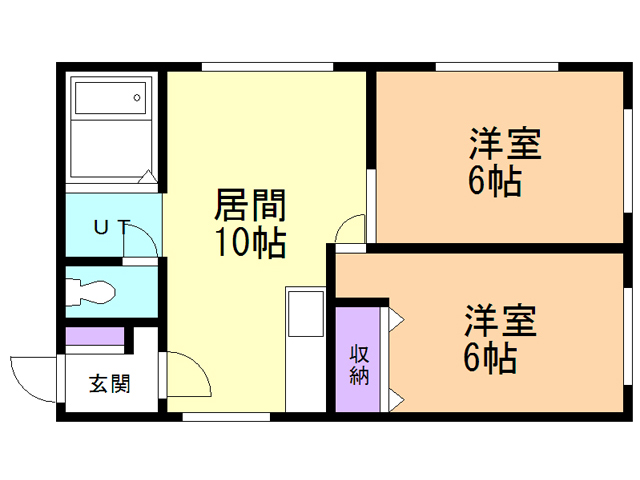 苫小牧市寿町のアパートの間取り