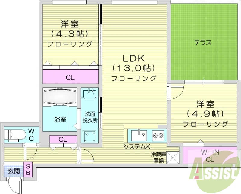 仮）本通20丁目南MSの間取り