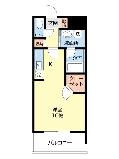 熊本市中央区白山のマンションの間取り