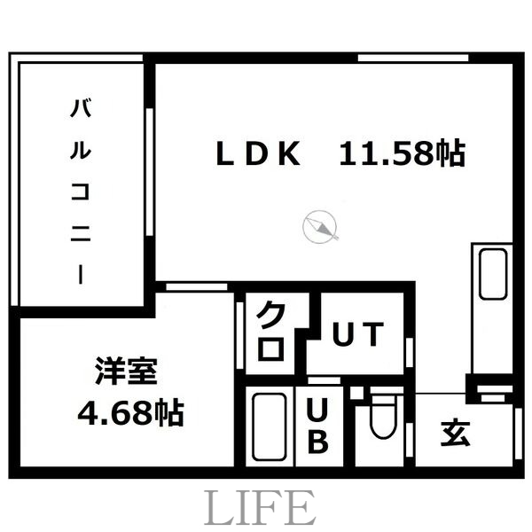 札幌市厚別区厚別南のマンションの間取り