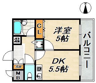 フルール妙法寺の間取り