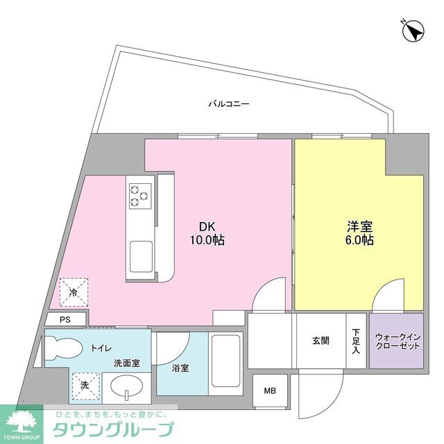 北区滝野川のマンションの間取り