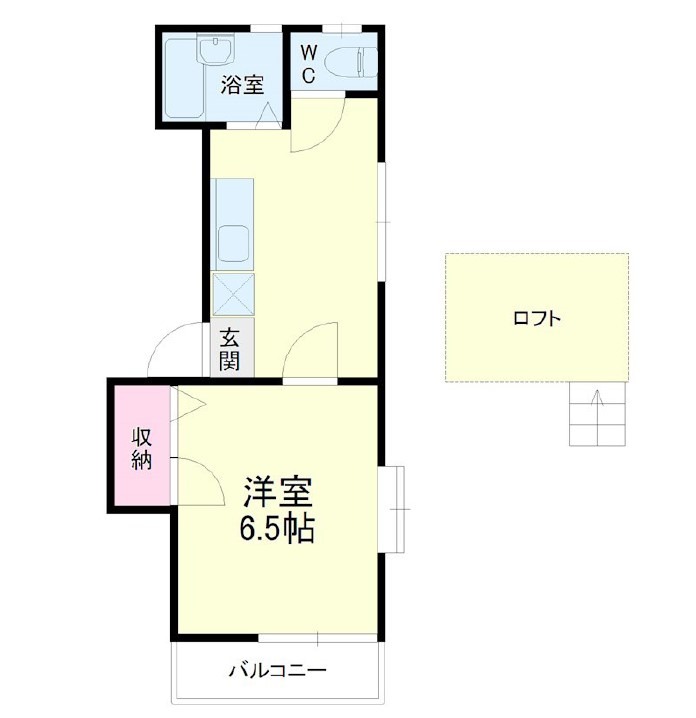 浜松市中央区龍禅寺町のアパートの間取り