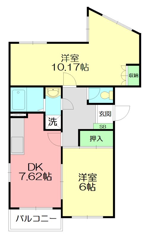 横浜市戸塚区矢部町のマンションの間取り