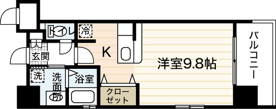 広島市中区舟入中町のマンションの間取り