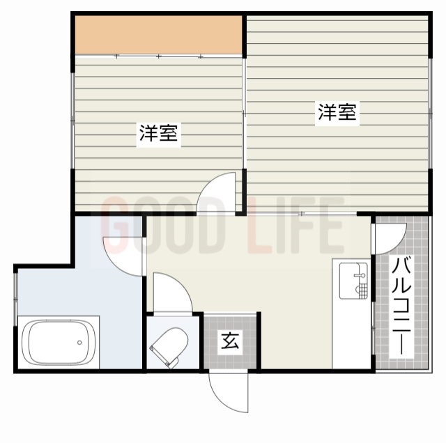 加古川市平岡町新在家のマンションの間取り