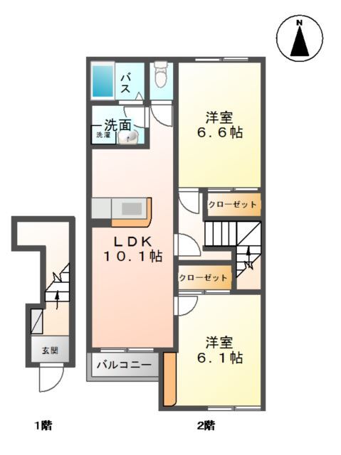 メゾン　ドゥ　クレシアの間取り