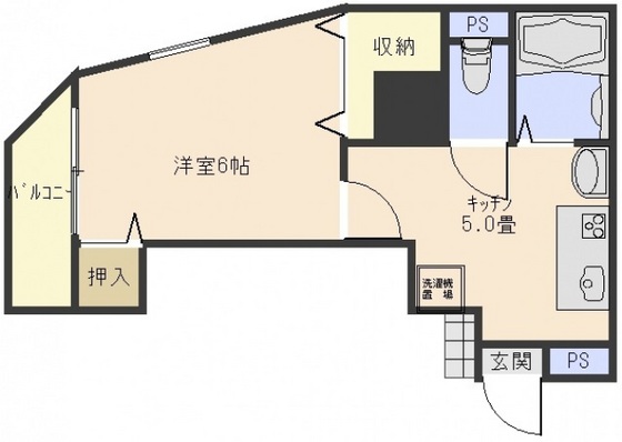 広島市中区吉島西のマンションの間取り