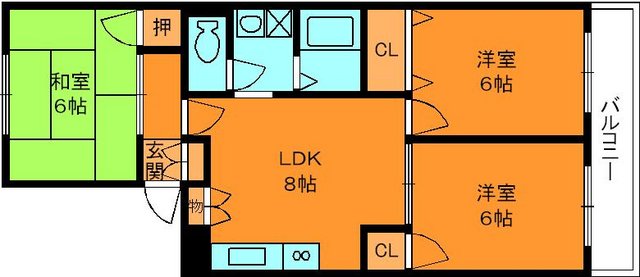 グリーンヒルズ1の間取り