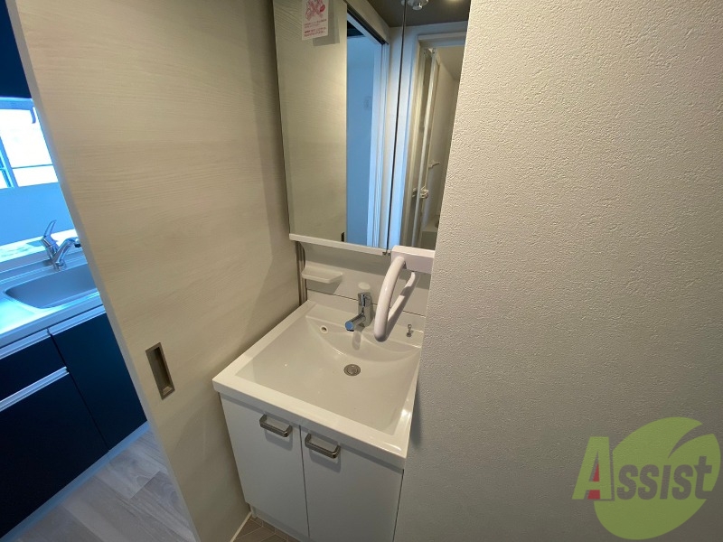 洗面設備　シャンプードレッサー。身支度はここでばっちりですね。