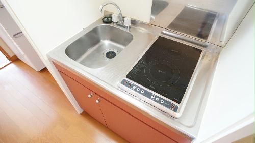 キッチン　二口電熱コンロ