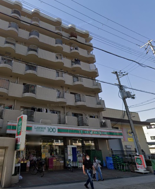 コンビニ　ローソンストア100平野南店（コンビニ）まで158m