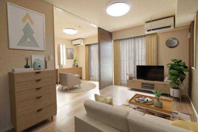 居室・リビング　写真はイメージです。実際の物件には家具家電等は設置されており