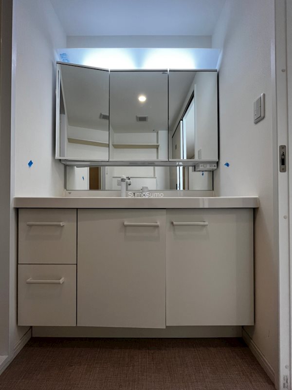 洗面設備　使いやすい洗面所です